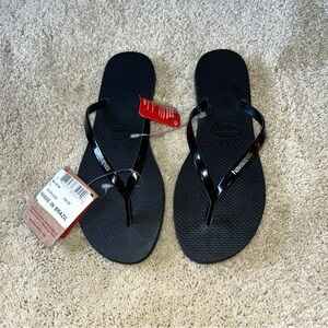 Havaianas Classic Black Flip Flops